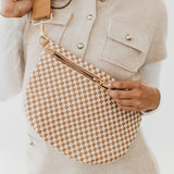 Westlyn Woven Bum Bag - Checkered Brown