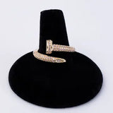 Gold & Crystal Pave Nail Ring