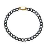Loni Paul Chunky Oval Matte Gunmetal Necklace
