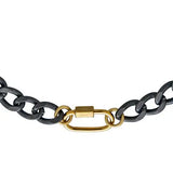 Loni Paul Chunky Oval Matte Gunmetal Necklace